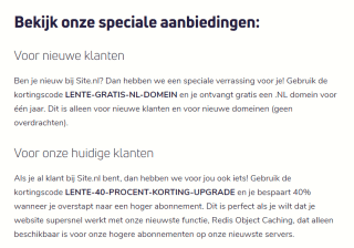 Kortingscode voor een Gratis .nl domeinnaam voor nieuwe Site.nl klanten