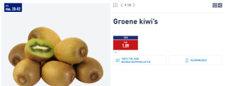 1kg kiwi’s voor €1,89 bij de Aldi