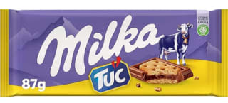 Milka TUC Tableta de Chocolate con Leche Cubierta con Galletas 87g por 0,90€