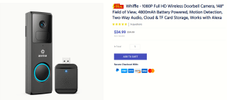 Annke Whiffle 1080P draadloze Video deurbel voor €34,99 bij Annke