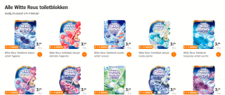 Alle Witte Reus toiletblokken 2+4 gratis bij de AH