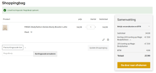 20% korting op bijna alles van Magic Bodyfashion bij Vetex