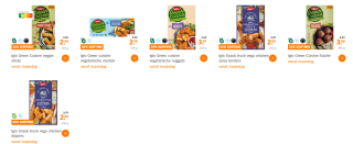 Alle Iglo vleesvervangers 30% korting bij de AH