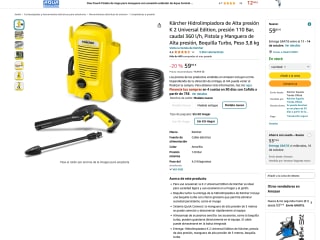 Kärcher Hidrolimpiadora de Alta presión K 2 Universal por solo 59,95€