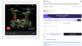 Set Lego Star Wars Diorama: Duelo de Speeders en Endor por 41,24€.