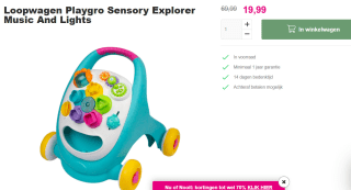 Loopwagen Playgro Sensory Explorer voor €19,99 bij Van Asten