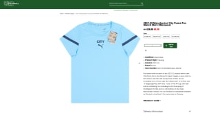 Camiseta prepartido Manchester City Puma 2021-22 Mujer por 5,39€