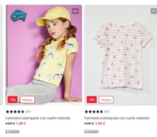 Remate final ropa desde 1€ en kiabi para toda la familia