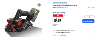PARKSIDE PERFORMANCE® Accu-schaafmachine 20 V zonder accu voor €59, 99 in de Lidl webshop