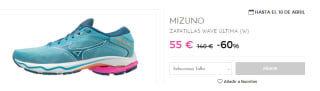 Zapatillas de Running para Mujer Mizuno WAVE ULTIMA por 44€