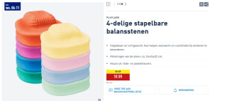 PLAYLAND 4-delige stapelbare balansstenen voor €19,99 bij de Aldi