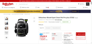 Détacheur Bissel SpotClean Pet Pro Plus 37252 à 179€