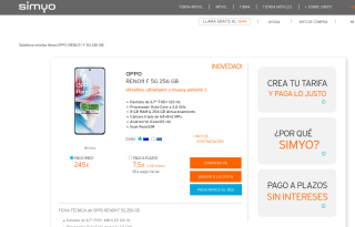 Móvil OPPO RENO11 F 5G 256GB por 245€