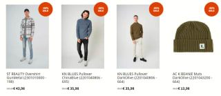 60% korting op herenmode tijdens de outlet bij op de outlet bij Nieuwnieuw
