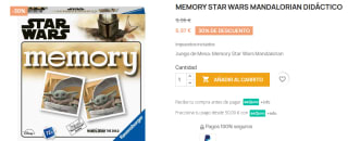 Juego de Mesa MEMORY STAR WARS MANDALORIAN por 6.97€