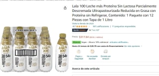 Pack x12 Lala 100 sin lactosa 1 L por $318