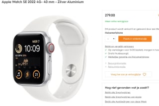 Apple Watch SE 2022 4G- 40 mm - Zilver Aluminium voor €279 bij Blokker