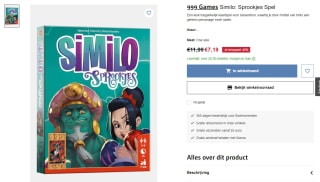 999 Games Similo: Sprookjes Kaartspel voor €7,19 bij Bever