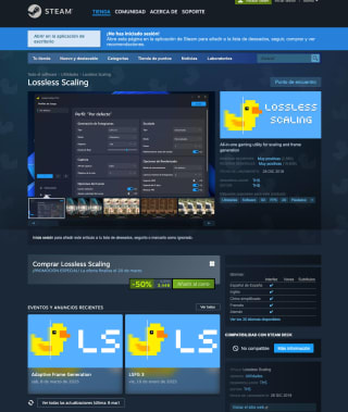 Lossless Scaling Steam por solo 3,44€