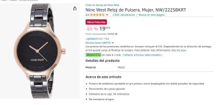 Reloj de Pulsera, Mujer, , Nine West NW/2225BKRT por 19€