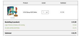 LEGO Disney Heihei voor €22,79 bij Kruidvat