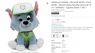 Peluches Patrulla Canina de Zuma o Rocky por 6,50€