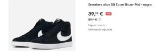 Botines Casual de Hombre Nike SB Zoom Blazer Mid por 39.99€