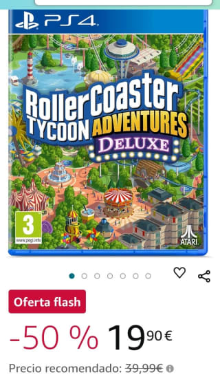 Roller Coaster Tycoon Adventures Deluxe PS4 por 19,90€.
