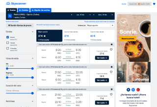 Vuelos ida y vuelta Madrid MAD - Oporto por solo 37€