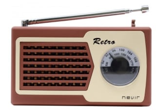 Radio NEVIR NVR200 Marrón+ auriculares incuidos por 11€