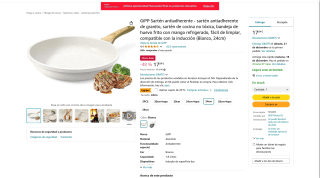 GiPP Sartén antiadherente de granito 24cm por 14,27€