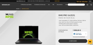 pc Xmg Pro 16 RTX 5070 Ti et Intel Core i9-13900HX à 1 999€