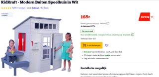 KidKraft - Modern Buiten Speelhuis in Wit voor €165 bij Bol