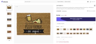 2ud Felpudos Base Goma Antideslizante Material Fibra de Coco 100% Natural por 10,08€