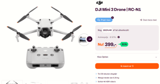 DJI Mini 3 - Including DJI RC-N1 Remote Controller voor €399 bij Ibood