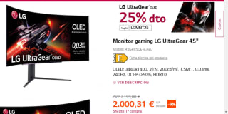 Monitor gaming LG UltraGear 45" por 1500.23€