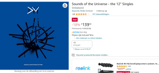 Depeche Mode - Sounds of the Universe - the 12" Singles (7 Singles) voor €139 bij Amazon