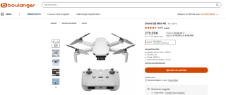 Drone DJI Mini 4K à 279€