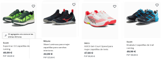 Recopilacion de Zapatillas Asics, Under Armour, Scott..... desde 11.99€ en Sports Shoes