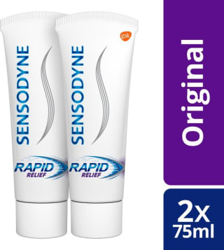 Sensodyne Rapid Relief Tandpasta Voor Gevoelige Tanden 75 ml 2 stuks voor €4,64 bij Bol.com