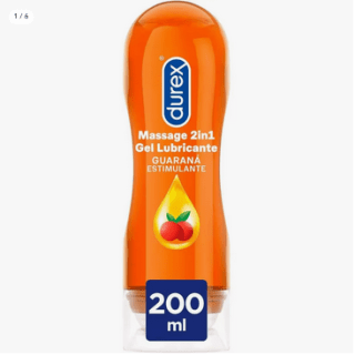 Durex Gel Lubricante Masaje Estimulante 2 en 1 Guaraná, 200 ml por 14,26€