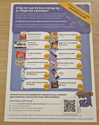 Tot €23 cashback op verschillende producten