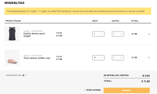 2e artikel 50% korting op heel veel damesartikelen bij Scapino