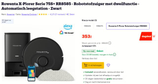 Rowenta X-Plorer Serie 75 S+ RR8585 robotstofzuiger met dweilfunctie voor €353 na cashback bij Bol.com