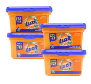 Luzil Detergente Pack de 4 cajas de Detergente 88 cápsulas por 14,08€