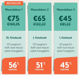 Tot 56% korting op een fotoboek bij Albelli