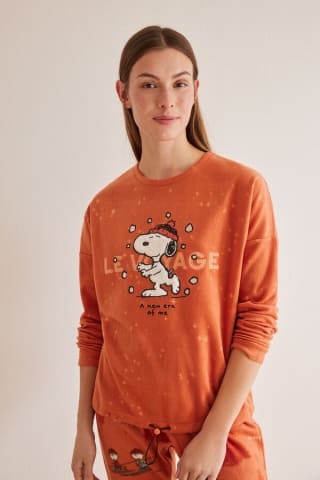 Women'secret Pijama polar Snoopy naranja por 7,99€