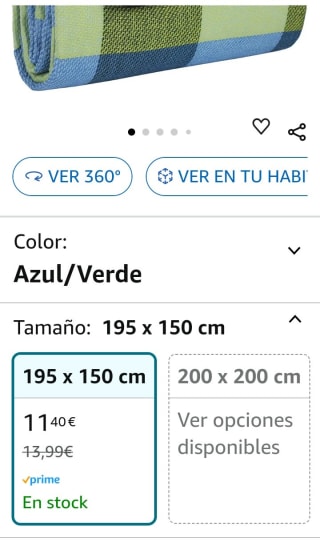 Manta Songmics transportable por 11,40€