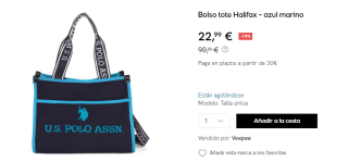 Bolso tote U.S. Polo Assn. Halifax por 22.99€