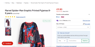 Kids Marvel Spider-Man Pyjamas - £3.90